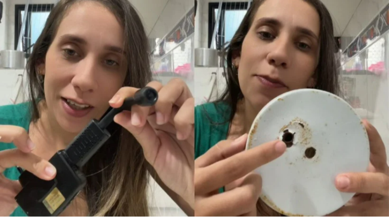 Mulher encontra câmera escondida no banheiro de casa