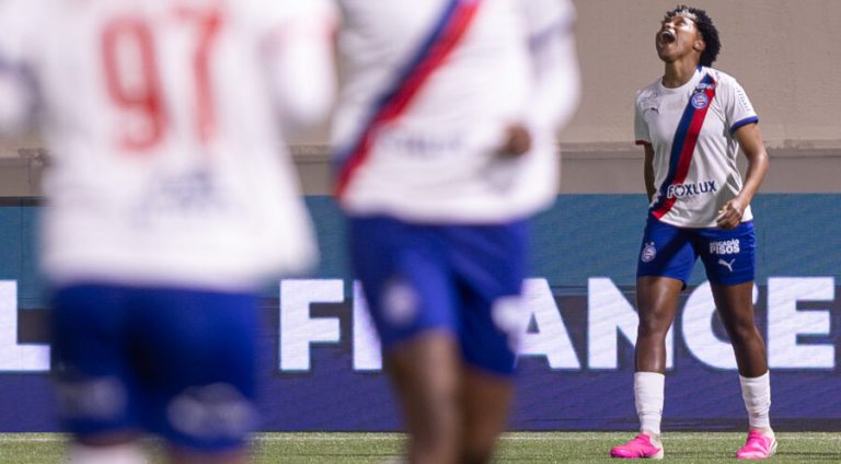 Dan marca para o Bahia e iguala a disputa (Foto: Rebeca Reis/ Staff Women / CBF)