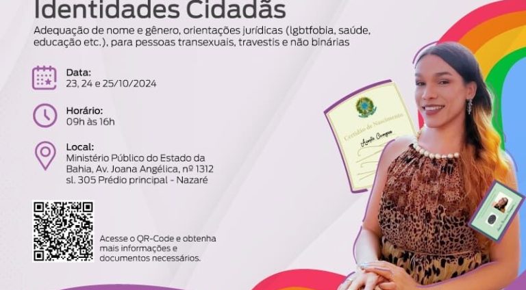MPBA realiza mutirão de retificação de registro civil para pessoas trans