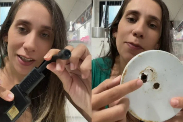 Mulher encontra câmera escondida no banheiro de casa