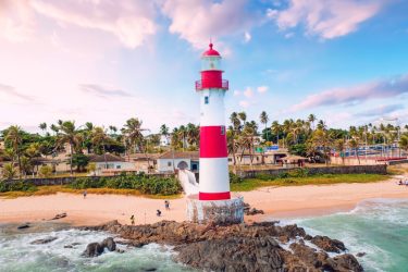Salvador,,Bahia,,Brazil.,July,22,,2022.,Sunset,At,Itapuã,Or
